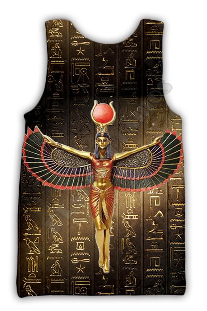 3D Ancient Egyptian Pharaoh Printed Sleeveless Tank Top