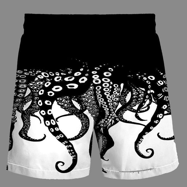 Casual   3D octopus Printed Loose Shorts