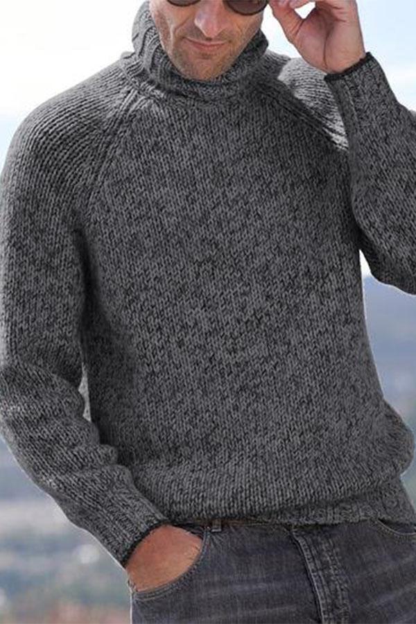 Melange Cashmere Turtleneck Sweater