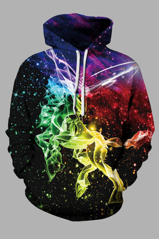 Street 3D  Digital Printed Hooded Sweatshirt