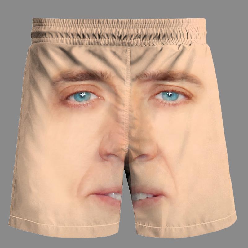 Casual   3D celebrity Printed Loose Shorts