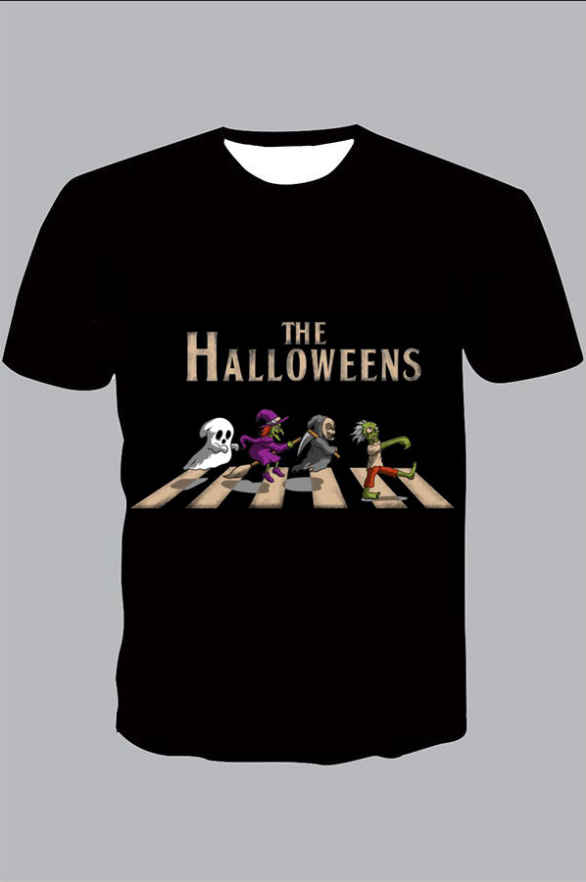 The 3D  Halloweens  print  Short Sleeve T-shirt