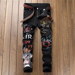 Digitally Printed Stretch Skinny Jeans