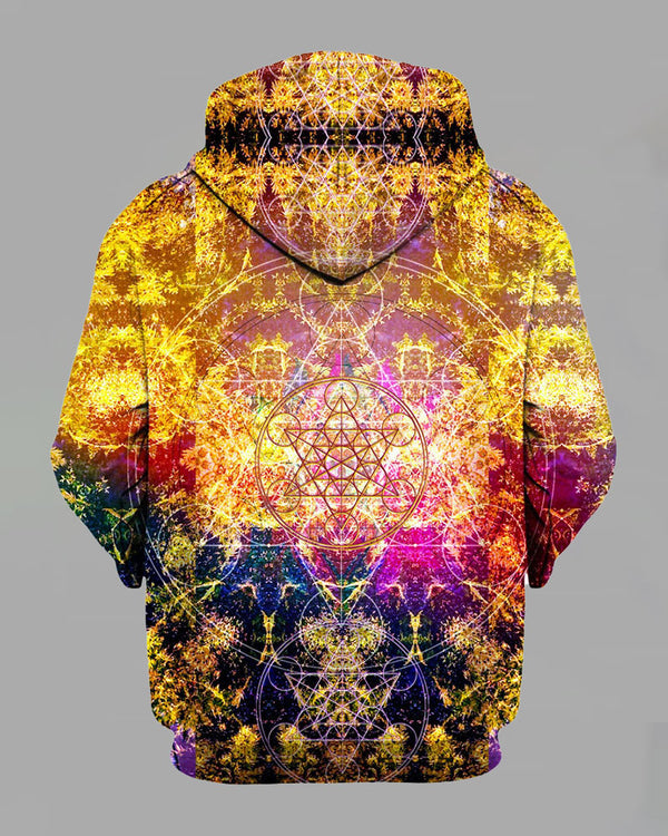 3D Starry Sky Printed Hooded Sweatshirt