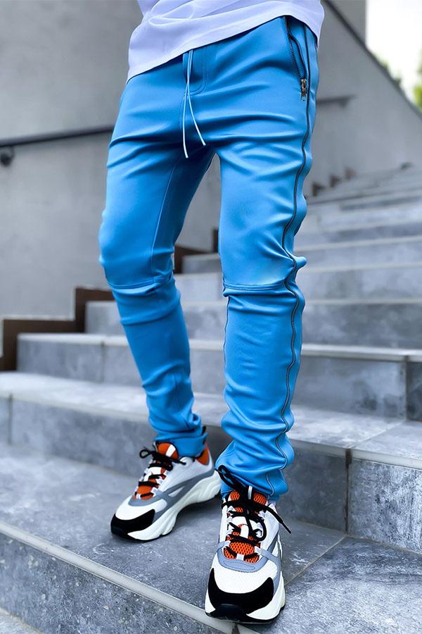 Casual pants multi-pocket reflective zipper feet sports pants