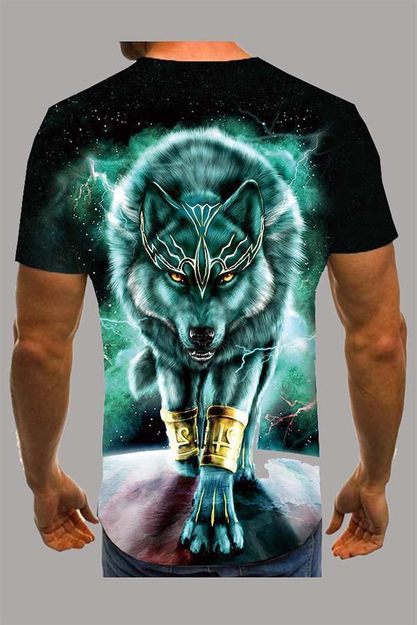 The 3D wolf Print Short Sleeve T-shirt