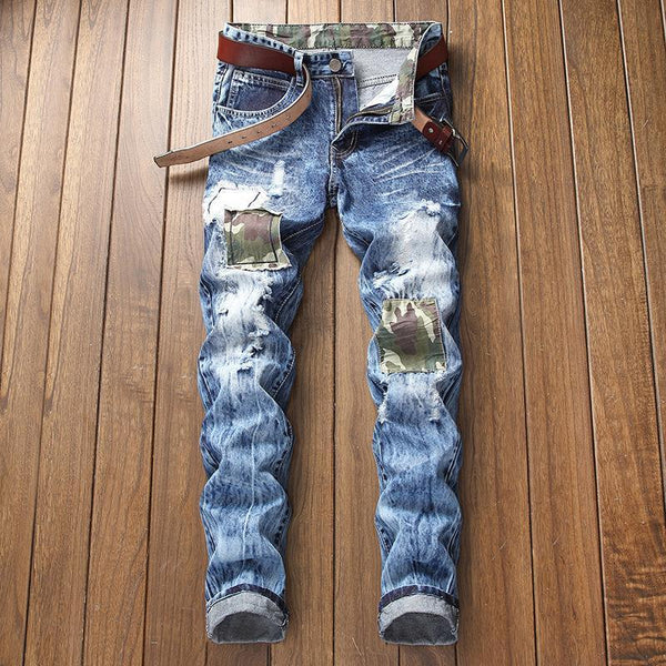 Beggar Ripped Patch Jeans