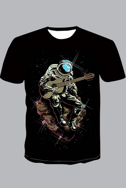 3D Astronaut Short Sleeve T-shirt