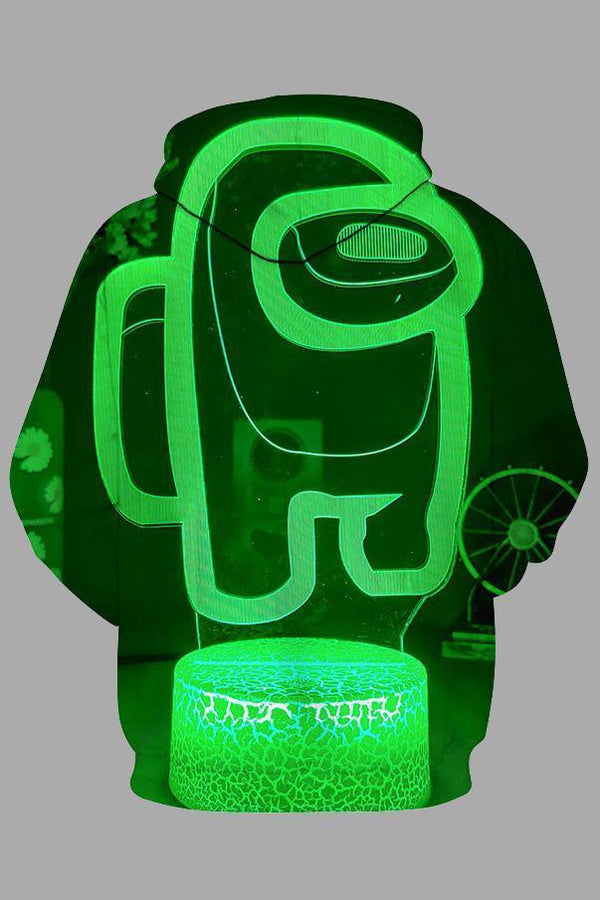 3D among us Printed Hooded  Sweatshirt