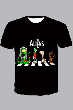 The 3D Aliens print  Short Sleeve T-shirt