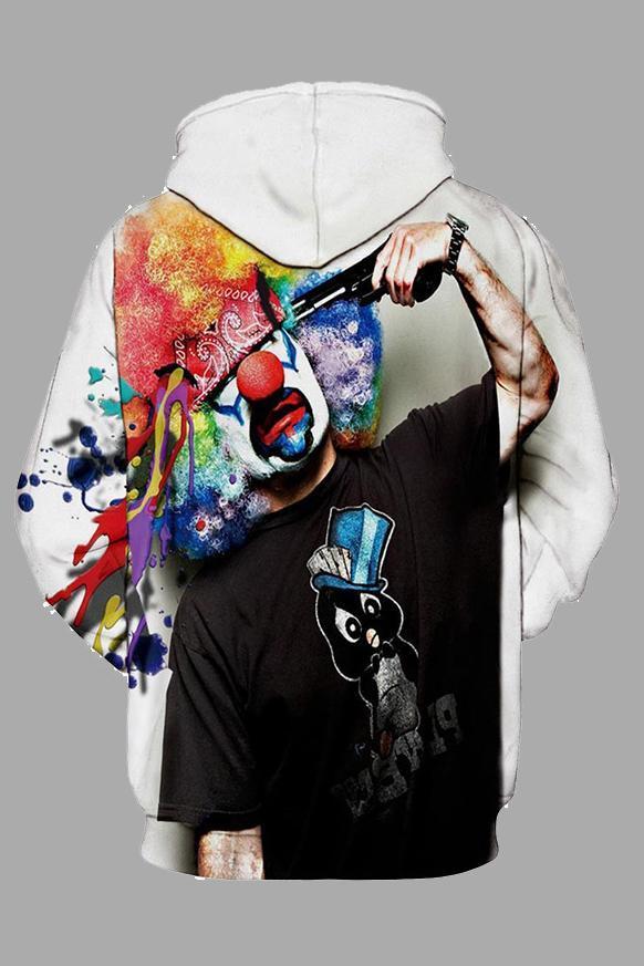 Street 3D Joker Printed Hooded Sweatshirt