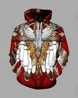 Retro 3D Bohemian Tribal Print Hoodie