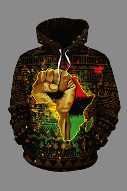 BLACK POWER ALL-OVER HOODIE