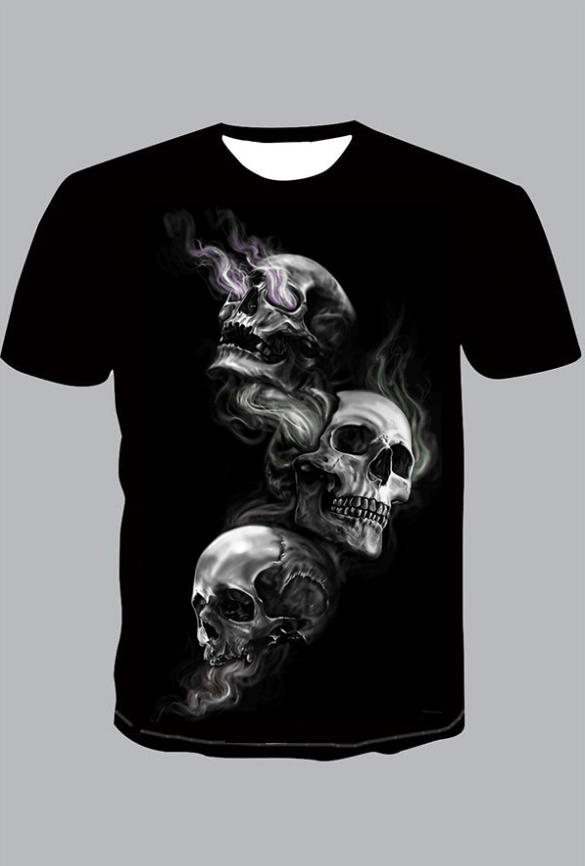 The 3D Skeleton   print  Short Sleeve T-shirt