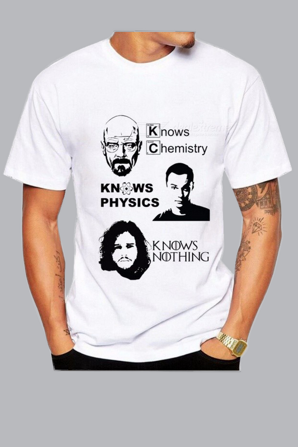 The 3D Funny Know Nothing Print  Short Sleeve T-shirt