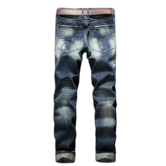 Patch Splash Ink Ripped Jeans