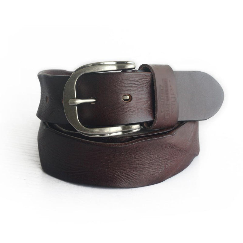 Vintage men's belt handmade vegetable tanned top layer cowhide belt