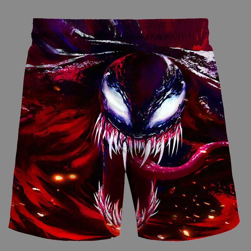 Casual   3D venom Printed Loose Shorts