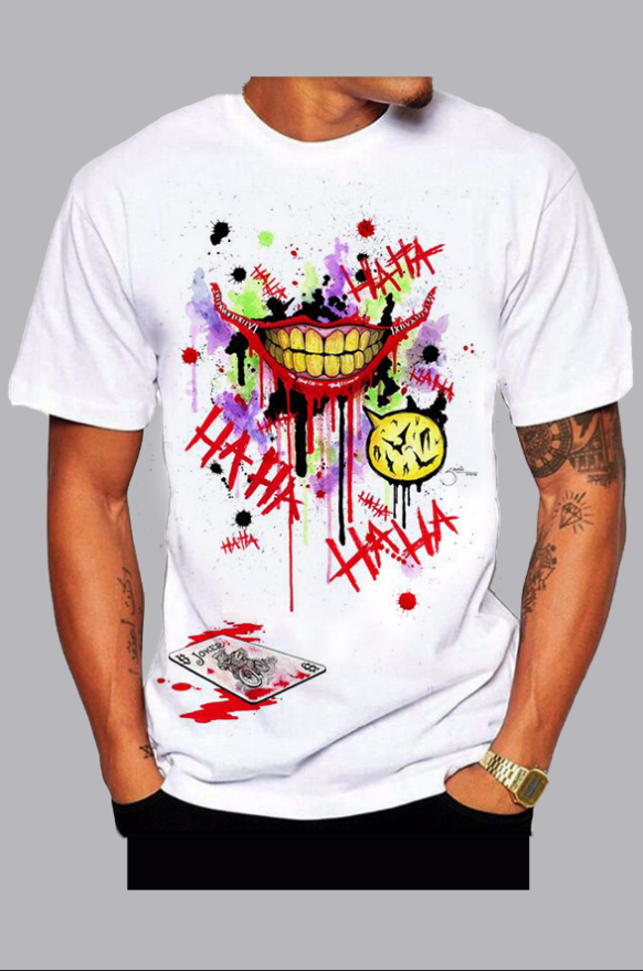 The 3D joker print Short Sleeve T-shirt