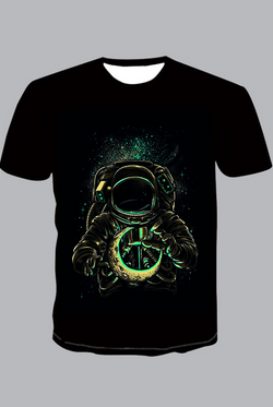 3D Astronaut Short Sleeve T-shirt