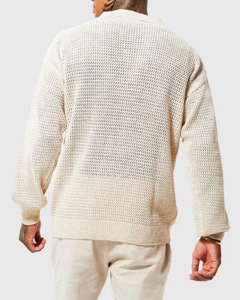 Casual Polo Neck Sweater