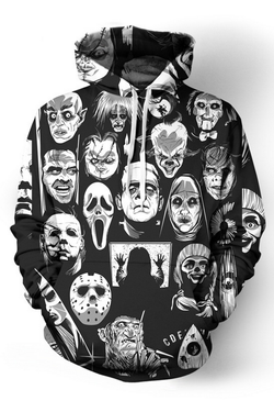 3D Street Casual Halloween Funny Print Hoodie