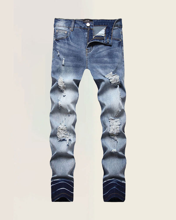 Vintage Ripped Gradient Jeans