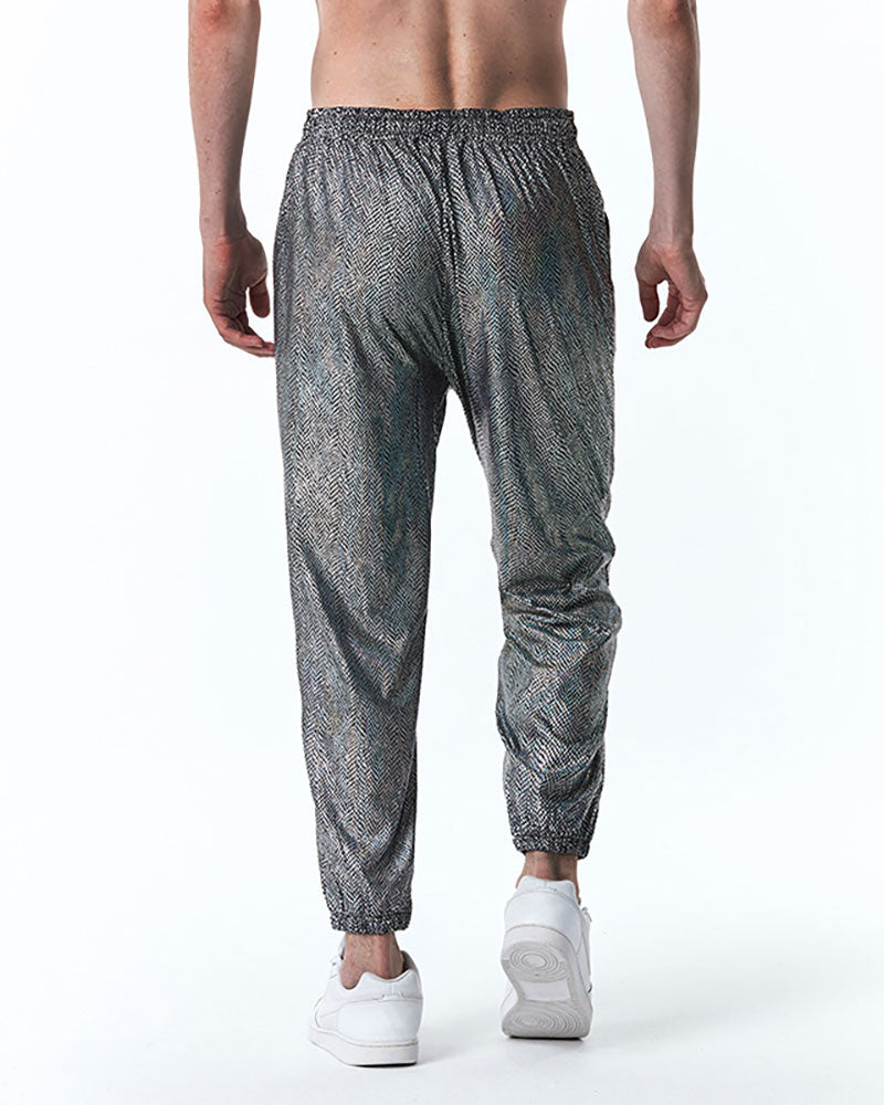 Fashion Bronzing Lace-up Sweatpants