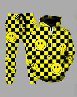 Street 3D Smiley Print Two-piece Set