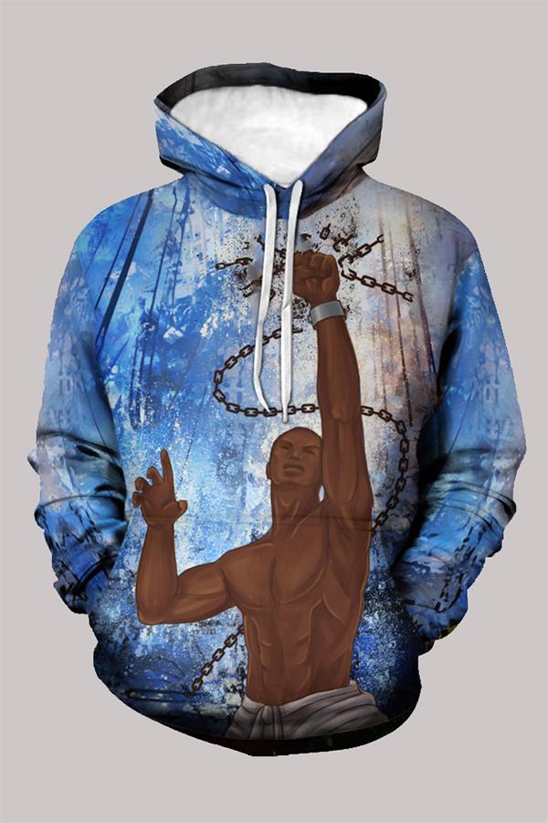 Street 3D Multicolor Digital Printed Hooded Sweatshirt