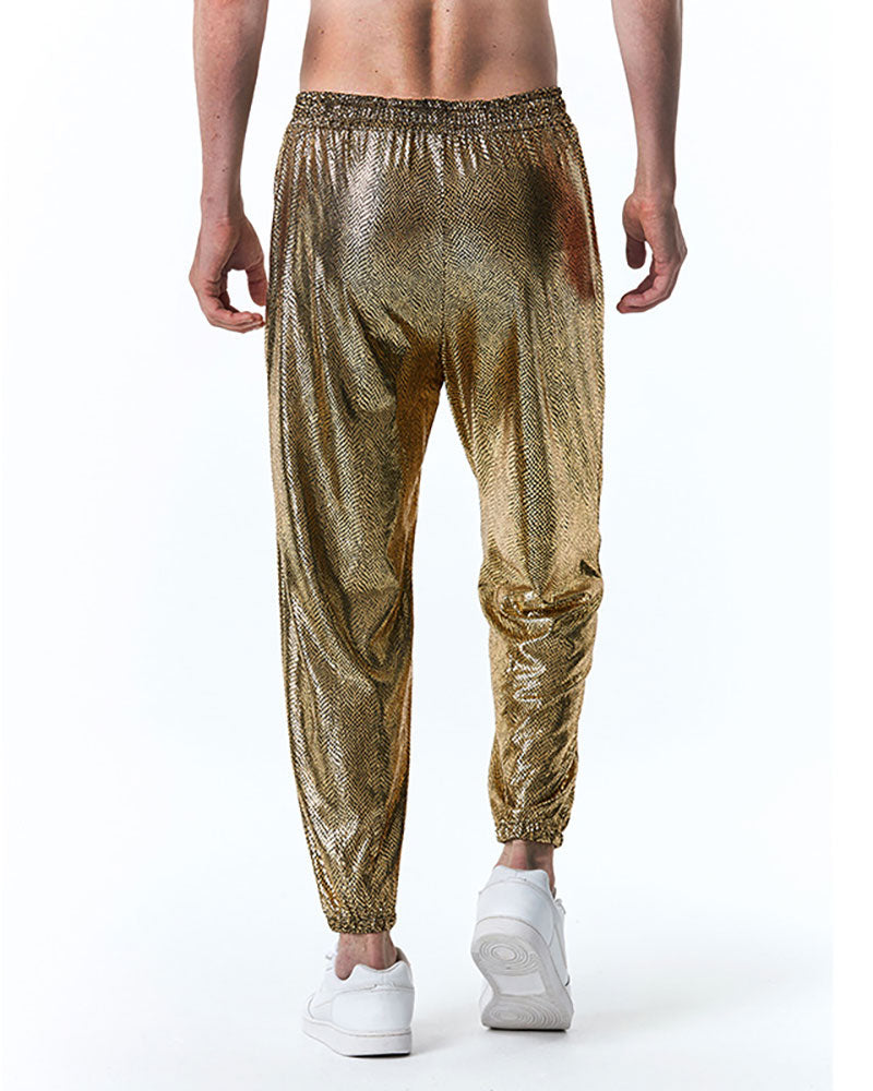 Fashion Bronzing Lace-up Sweatpants