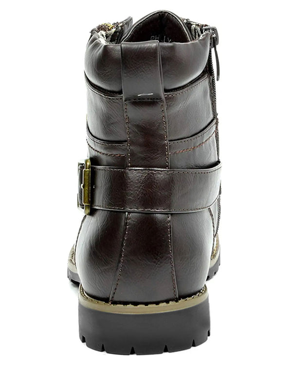 Fashion Metal Double Zip Rider Boots