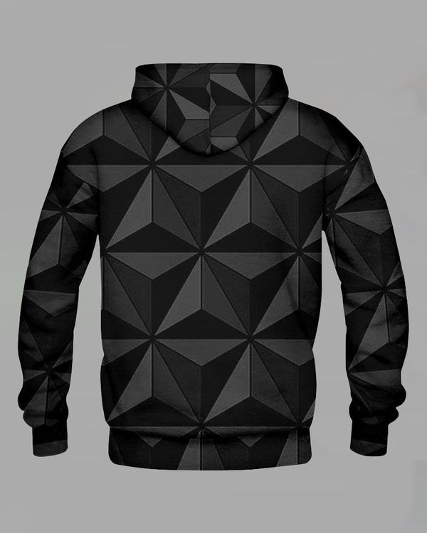 Men's Simple Printed Fleece Jacket