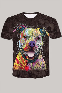 The 3D dog Short Sleeve T-shirt