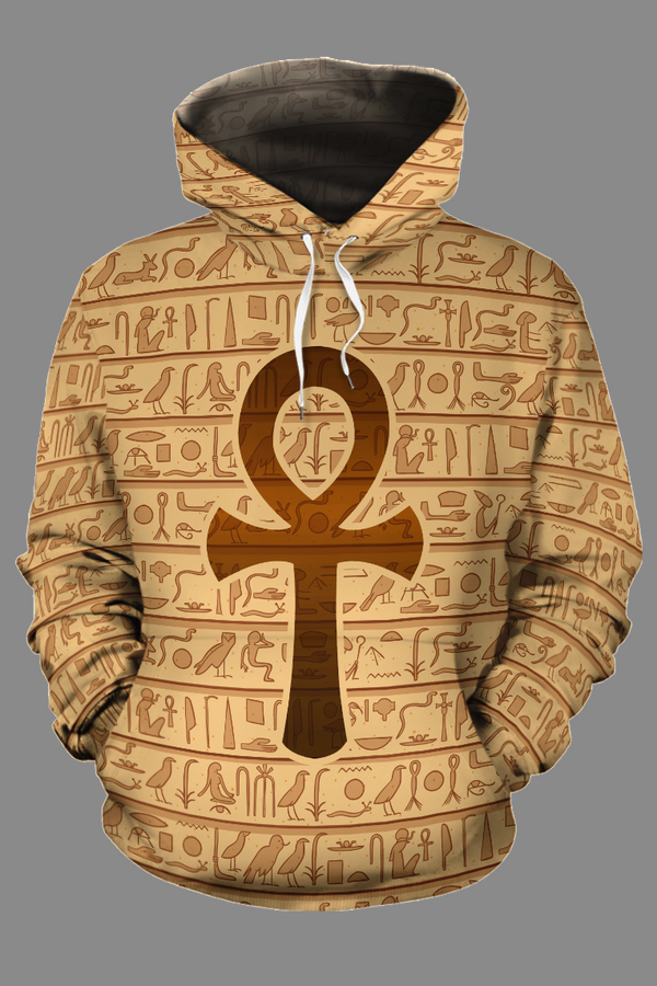 ANKH SYMBOL ALL-OVER HOODIE