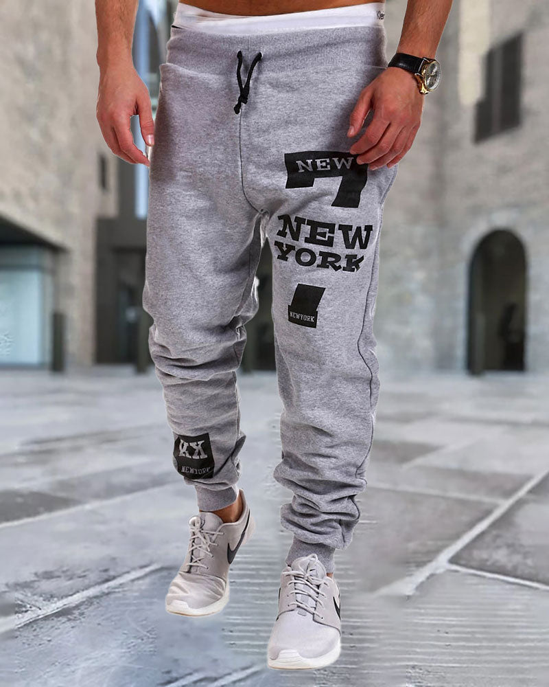 Trendy Letter Print Leggings Track Pants