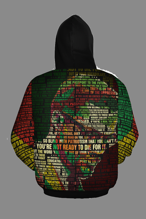 MALCOLM X INSPIRING QUOTES ALL-OVER HOODIE