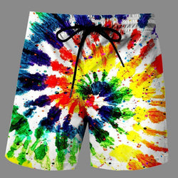 Casual   3D tiedye Printed Loose Shorts