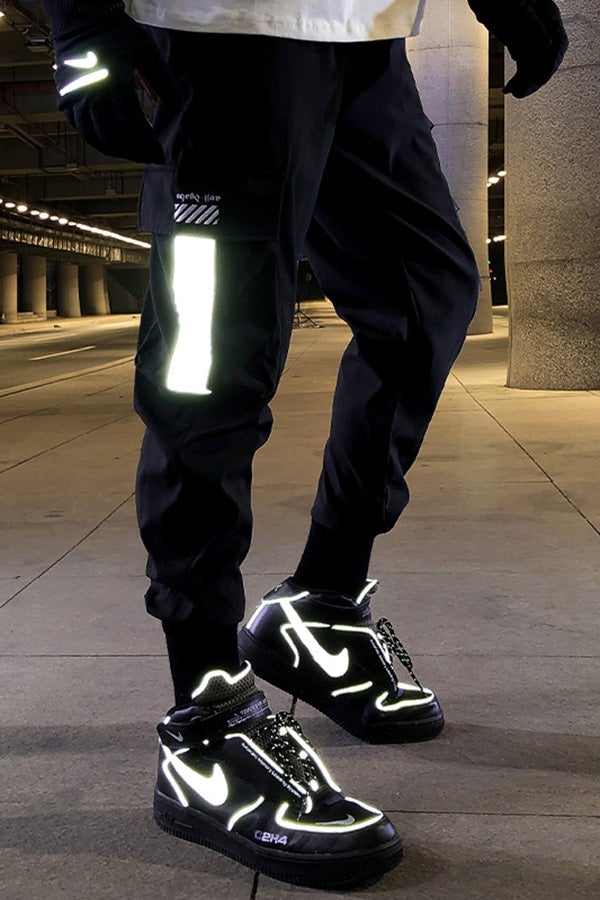 Street Style Fluorescent Pocketed Cargo Pants