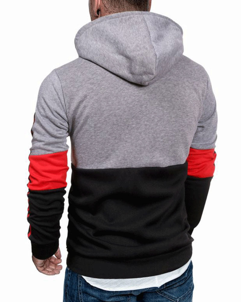 Fashion Contrast Zip Hoodie