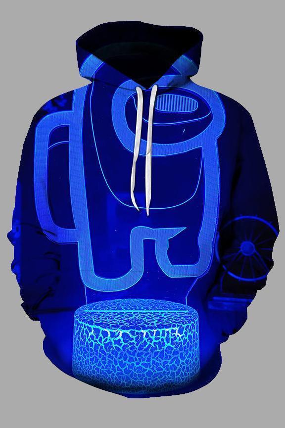 3D among us Printed Hooded  Sweatshirt