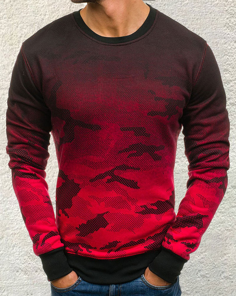 Casual Camo Print Long Sleeve T-Shirt