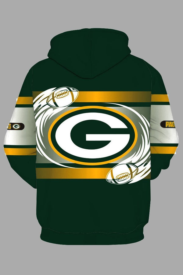 Street 3D Green Bay Packers Digital Printed Hooded Sweatshirt