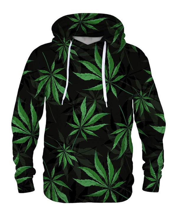 Natural Leaves Print Hoodie