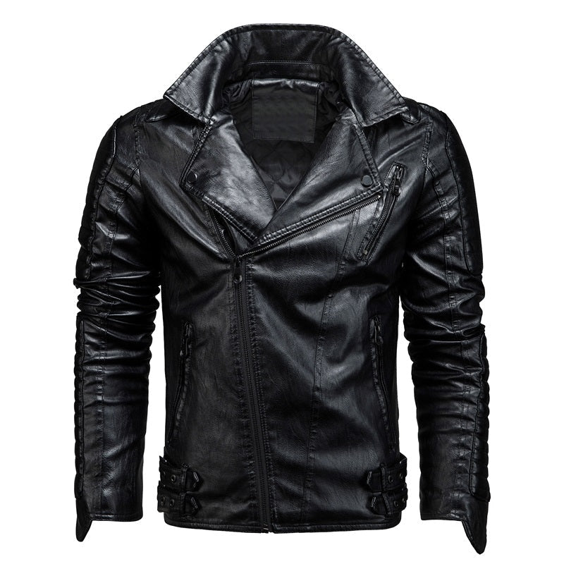 PU Leather Jacket Racing Motorcycle Suit Stitching Jacket