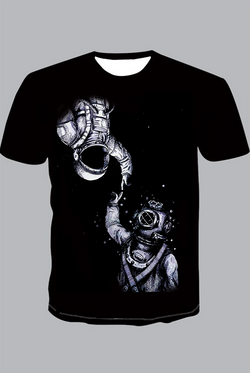 3D Astronaut Short Sleeve T-shirt