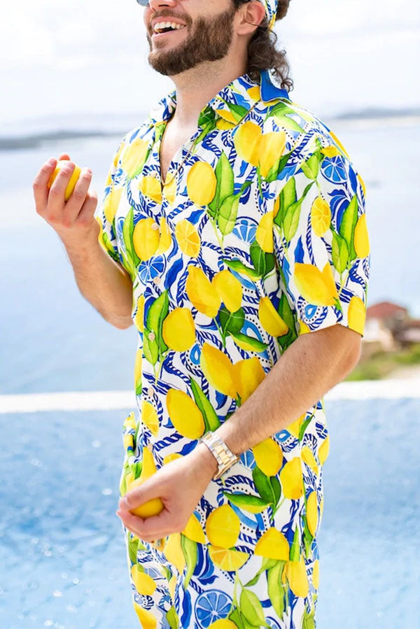 Hawaii beach print shirt set