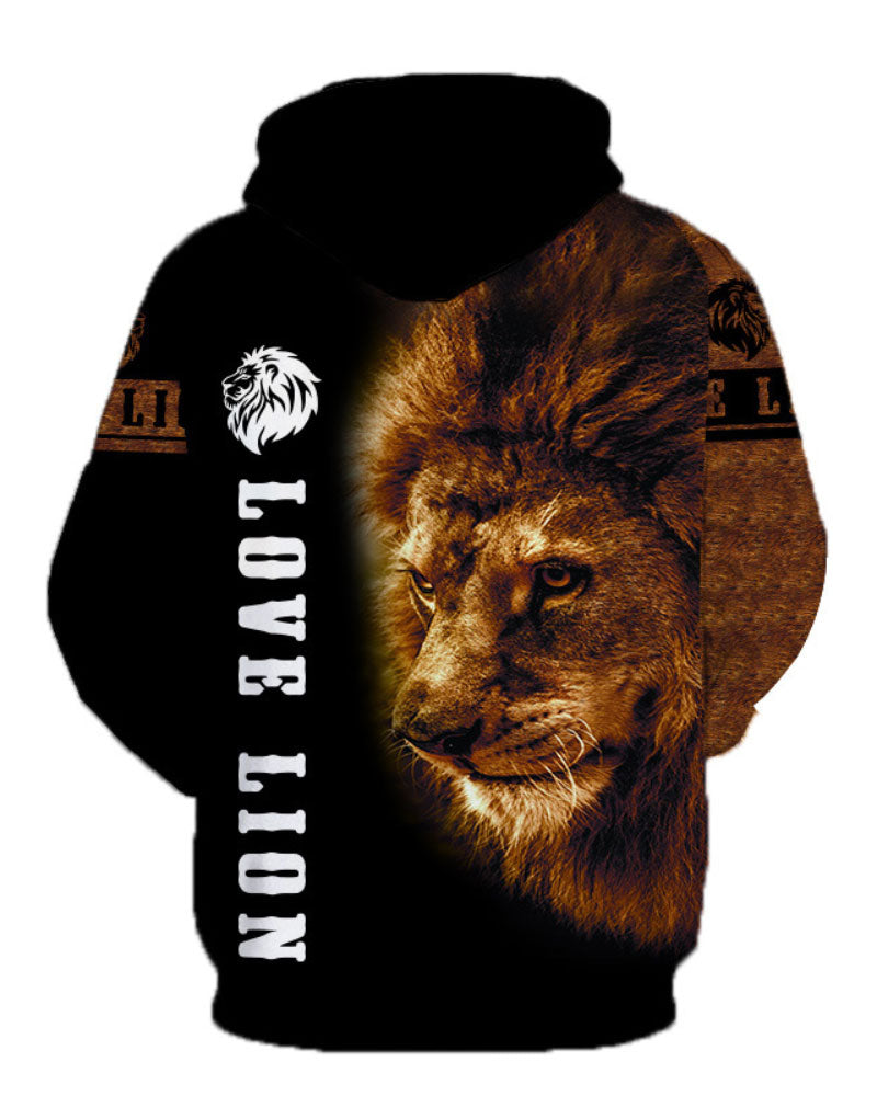 Fashion 3D Lion Print Sweatshirt