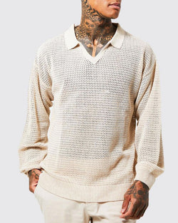 Casual Polo Neck Sweater