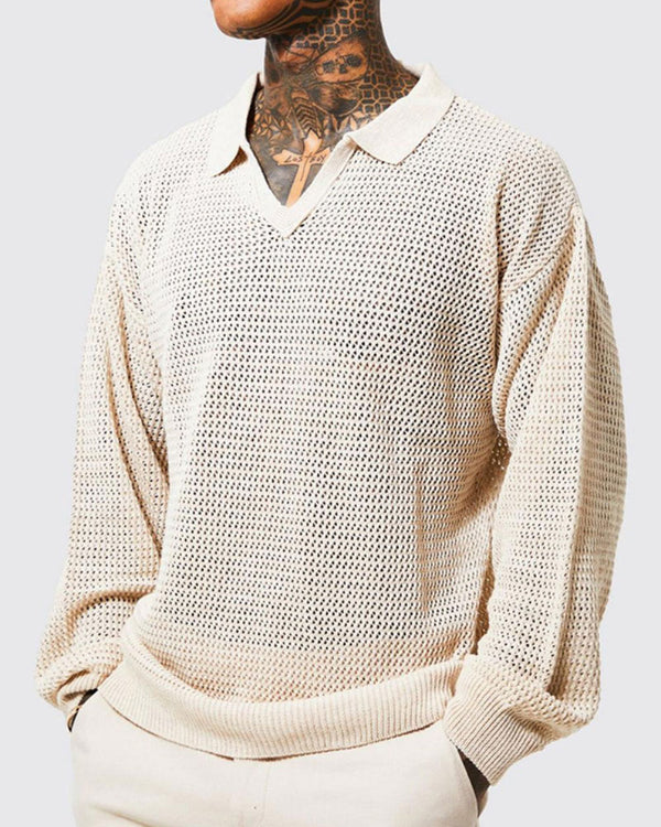 Casual Polo Neck Sweater